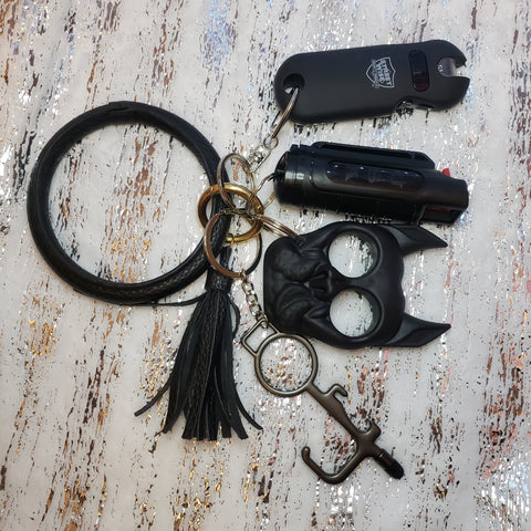 Black Brutus Keychain Bangle Set