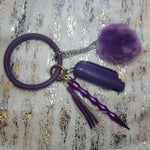 Purple Keychain Bangle Set