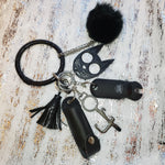Black Kitty Keychain Bangle Set