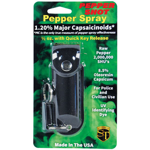 1/2oz Pepper Spray with Leather Holster